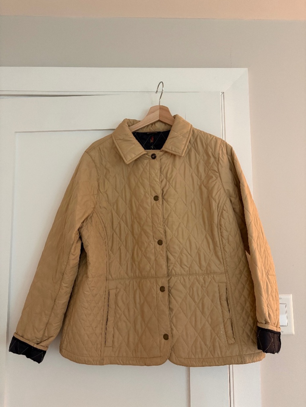 Barbour Quilted Lightweight Jacket, Tan, Size 14